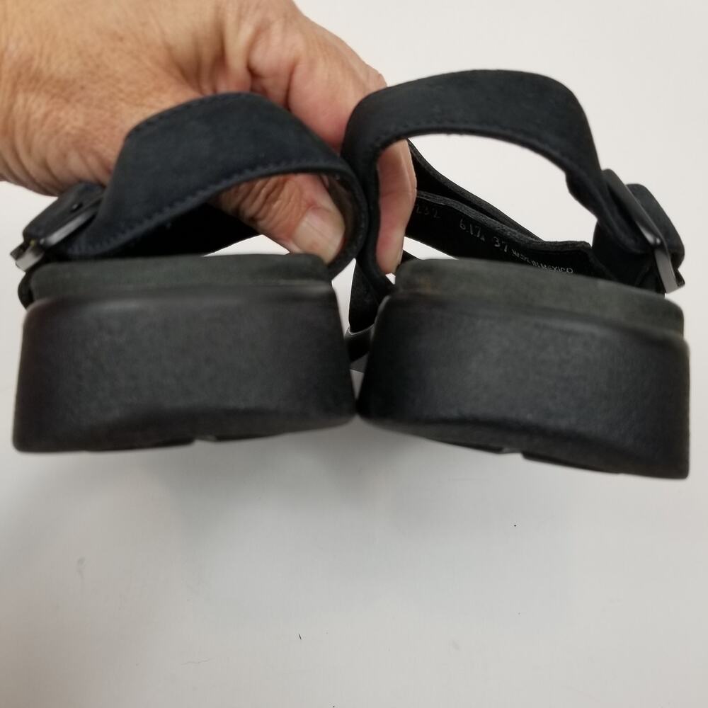 Wolky Nimes Women's Black Nubuck Leather Sandals Size 37 - Picture 8 of 10